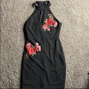 Embroidered rose dress